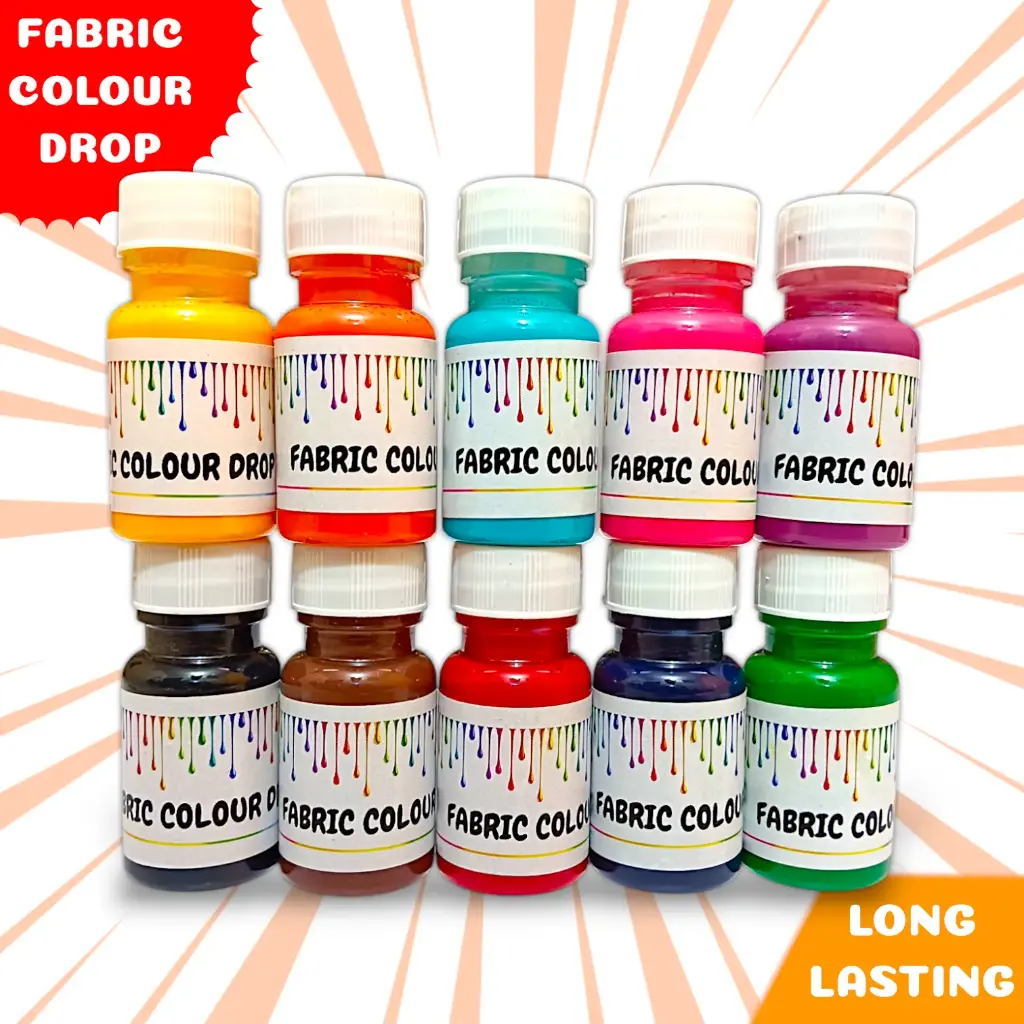 Fabric Colours | 15ml × 10 shades | Long Lasting & Quick Dry | PNT-739003