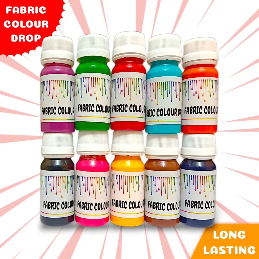 Fabric Colours | 30ml × 10 shades | Long Lasting & Quick Dry | PNT-739004