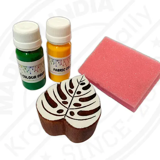 Wooden Printing Blocks with Printing Colours | Deep Carved Stamps & Long Lasting Colours